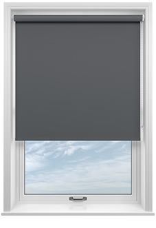 Trapani (Blackout), Charcoal - Twist&Fit Roller Blind